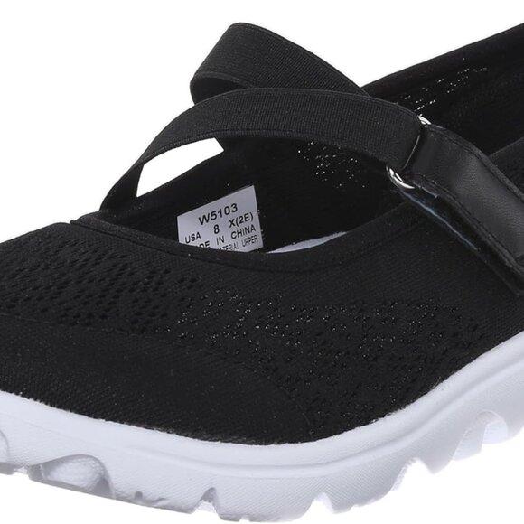 Women's Mesh TravelActiv Mary Jane Flats Size 10 Wide Breathable Comfortable - Picture 1 of 8